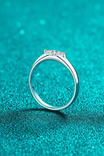 Moissanite Rhodium-Plated Ring Rings