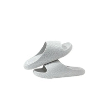 Open Toe Platform Slippers Gray Woman Slippers