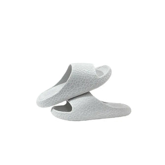 Open Toe Platform Slippers Gray Woman Slippers
