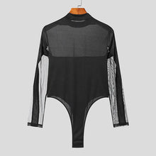 Men's Mesh Long Sleeve Bodysuit
