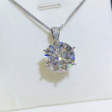 10 Carat Moissanite 925 Sterling Silver Pendant Necklace Silver One Size