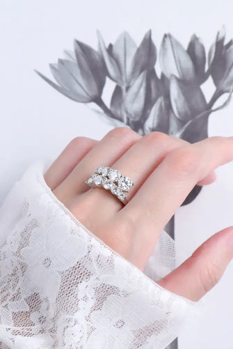 Adored Moissanite 925 Sterling Silver Ring Silver Rings