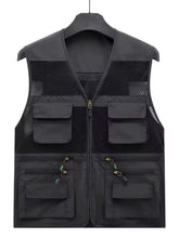 Men's Plus Size Zip Up Mesh Vest Black