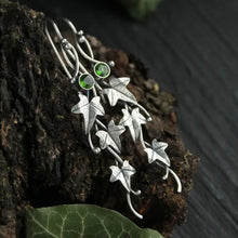 Ivy Leaf Alloy Dangle Earrings Green One Size