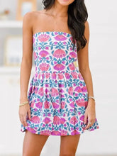Printed Tube Mini Dress Casual Dresses