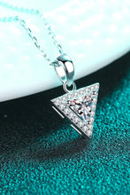 925 Sterling Silver Triangle Moissanite Pendant Necklace Necklaces