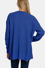 Zenana Waffle Open Front Sweater Cardigan Woman Outerwear