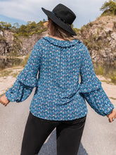 Plus Size Tie Neck Ruffled Blouse Woman Blouses