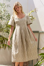 Jade By Jane Full Size Leopard Print Bell Sleeve Midi Dress Plus Size Woman Casual Dress
