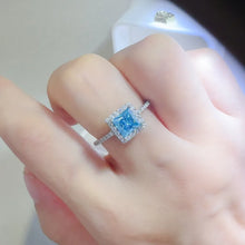 2 Carat Moissanite 925 Sterling Silver Square Shape Ring Silver Rings