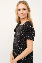And The Why Embellished Sleeve Polka Dots Shift Dress Casual Dresses