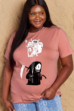 Simply Love Full Size Death Graphic T-Shirt Dusty Pink