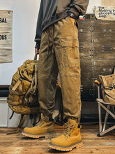 Men's Plus Size Drawstring Pants with Cargo Pockes Camel
