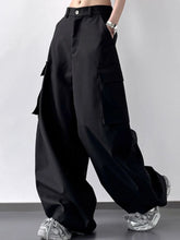 Black wide leg cargo pants with multiple pockets designed for durability and style in leg cargo pants fashion