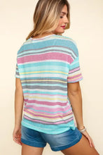 Haptics Waffle Stripe Short Sleeve T-Shirt Woman T Shirts