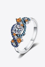 Moissanite Contrast 925 Sterling Silver Ring Silver