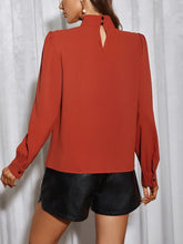 Cutout Puff Sleeve Blouse Woman Blouses