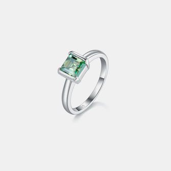 1 Carat Moissanite 925 Sterling Silver Ring Silver