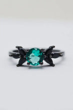 Paraiba Blue Zircon Leaf Ring Rings