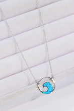 Opal Wave Pendant Necklace Necklaces