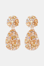 Teardrop Shape Zinc Alloy Dangle Earrings Apricot One Size