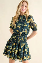 And The Why Floral Print Smocked Waist Mini Dress Casual Dresses
