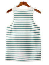 Men's Striped Wide Strap Tank Mens Tops