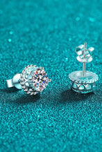 1 Carat Moissanite Rhodium-Plated Round Stud Earrings Earrings