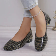 Square Toe Block Heels Pumps woman pumps