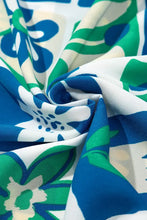 Floral Mixed Pattern Ruffle Flutter Sleeve Buttoned Dress Woman Maxi Dress