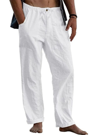 Men's Full Size Loose Fit Pants Plus Size White