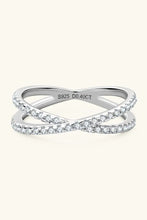 Moissanite 925 Sterling Silver Crisscross Ring Rings