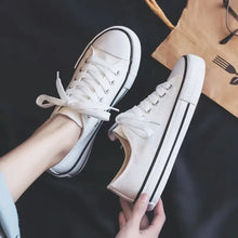 Lace Up Round Toe Sneakers White Woman Sneakers