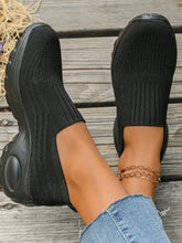 Round Toe Mesh Sneakers Black Woman Sneakers