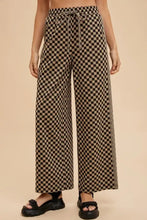 Annie Wear Drawstring Checkered Wide Leg Pants Woman Pants