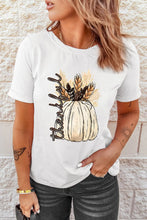 Graphic Round Neck Short Sleeve T-Shirt White