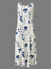 Printed Sleeveless Summer Midi Dress