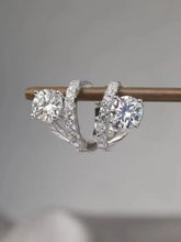 2 carat moissanite sterling silver huggie earrings with diamond-like sparkle