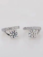 2 Carat Moissanite 925 Sterling Silver Huggie Earrings with Solitaire Design
