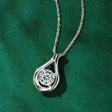 2 Carat Moissanite 925 Sterling Silver Pendant Necklace Fine Jewelry