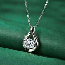 2 Carat Moissanite 925 Sterling Silver Pendant Necklace Fine Jewelry
