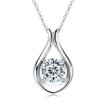 2 Carat Moissanite 925 Sterling Silver Pendant Necklace Fine Jewelry