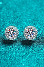 2 carat moissanite 925 sterling silver stud earrings with diamond halo