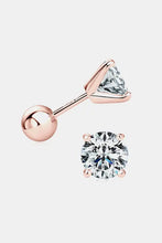2 Carat Moissanite 925 Sterling Silver Stud Earrings Rose Gold One Size Earrings