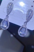 2 Carat Moissanite Sterling Silver Teardrop Earrings with Pear Gem