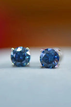 2 Carat Moissanite Minimalist Design Stud Earrings in Sterling Silver