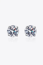 2 Carat Moissanite Rhodium-Plated Stud Earrings Earrings