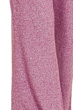 Pink heathered zenana soft elastic waisted flare pants with a soft textured weave and comfortable fit