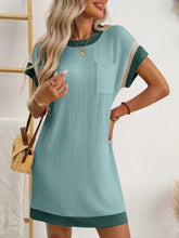 Round Neck Short Sleeve Mini Dress Casual Dresses
