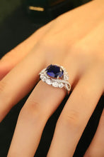 5 Carat Lab-Grown Sapphire Platinum-Plated Ring Rings